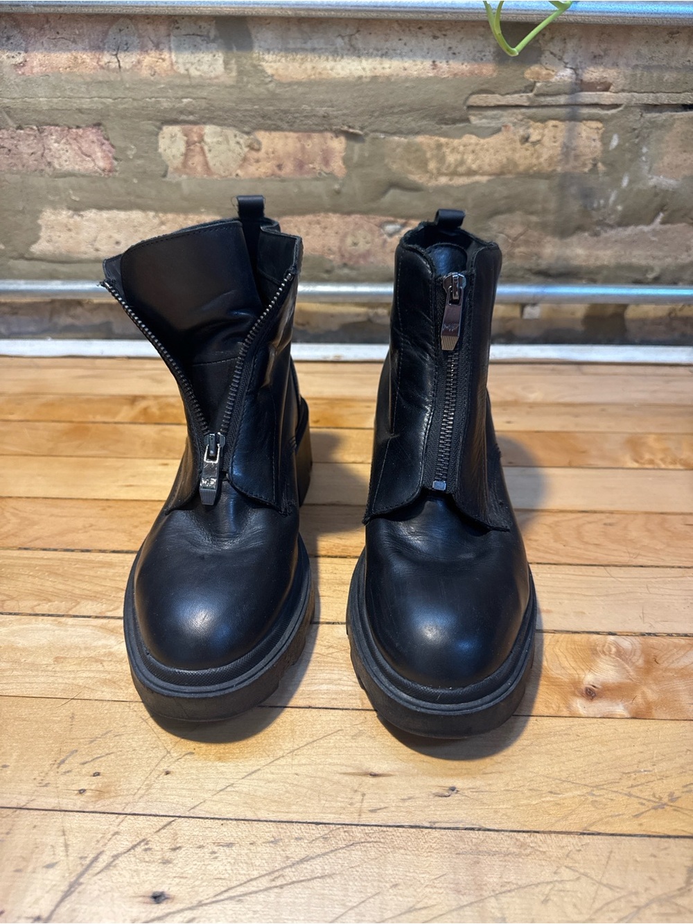 Marc Fisher Zipper Leather Boots